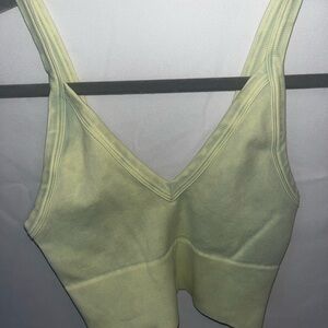 Vintage Yellow Women's Ribbed Tank seamless Nikibiki